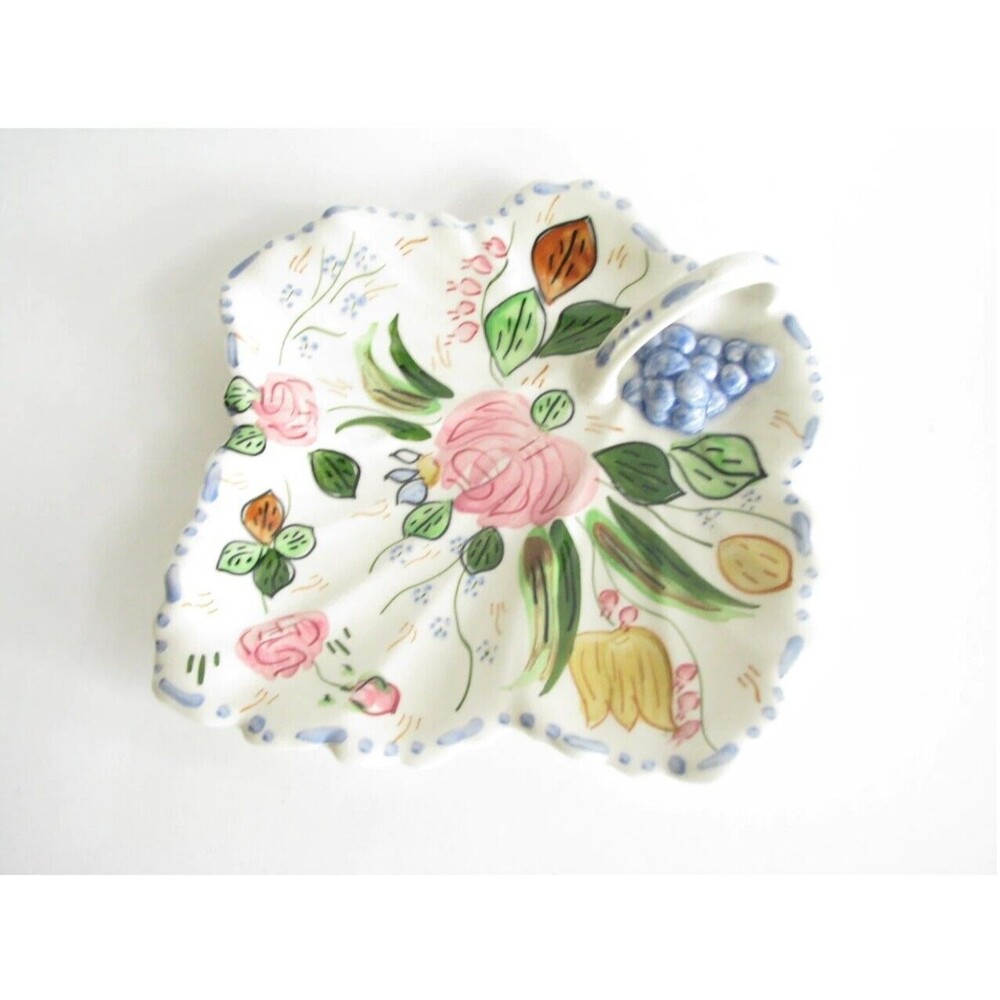 Vintage BEAUTY 1940’s Southern Pottery Blue Ridge Fine China ROSE Server MadeUSA